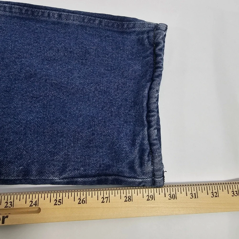 Cabelas Roughneck Men 37x29 Fleece Lined Relaxed Fit Denim Jeans Dark Stone Blue